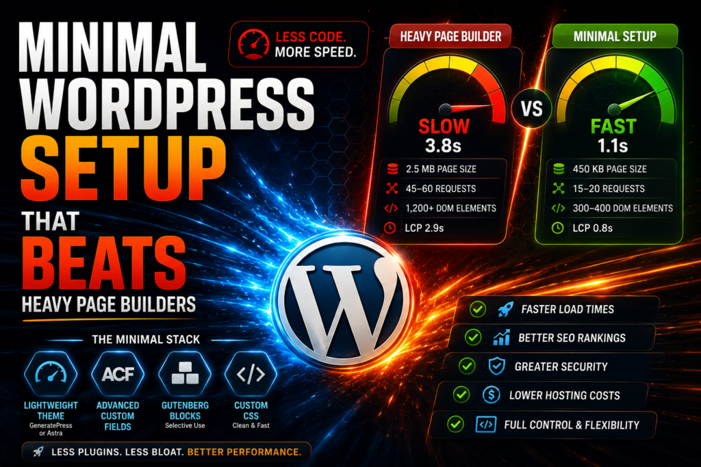 Minimal WordPress Setup That Beats Heavy Page Builders